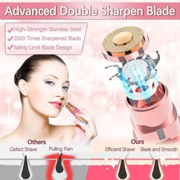 2in1 Electric Eyebrow Trimmer and Shaver Rechargeable Hair Remover for All Parts Use in Pen Flawless Hair Remover