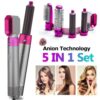 5-in-1 Hair Dryer Brush Kit – Electric Blow Dryer, Curler, Straightener & Styling Comb in One