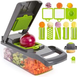 12-in-1 Nicer Dicer Vegetable Chopper – Multi-Function Cutter & Slicer for Fruits, Veggies & Salad Prep