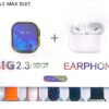 I20 Ultra Max Smartwatch Bundle – 10-in-1 with 2.3” Large Screen, 10 Straps & Bonus AirPods | Fitness Tracker, Call & Sleep Monitor
