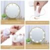 Vanity Mirror LED Light Bulbs (10 Bulbs) – USB Powered, Adjustable, 3 Color Modes for Makeup Mirror Stand