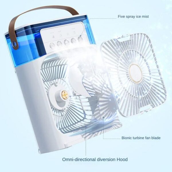 Water mist mini fan for personal use