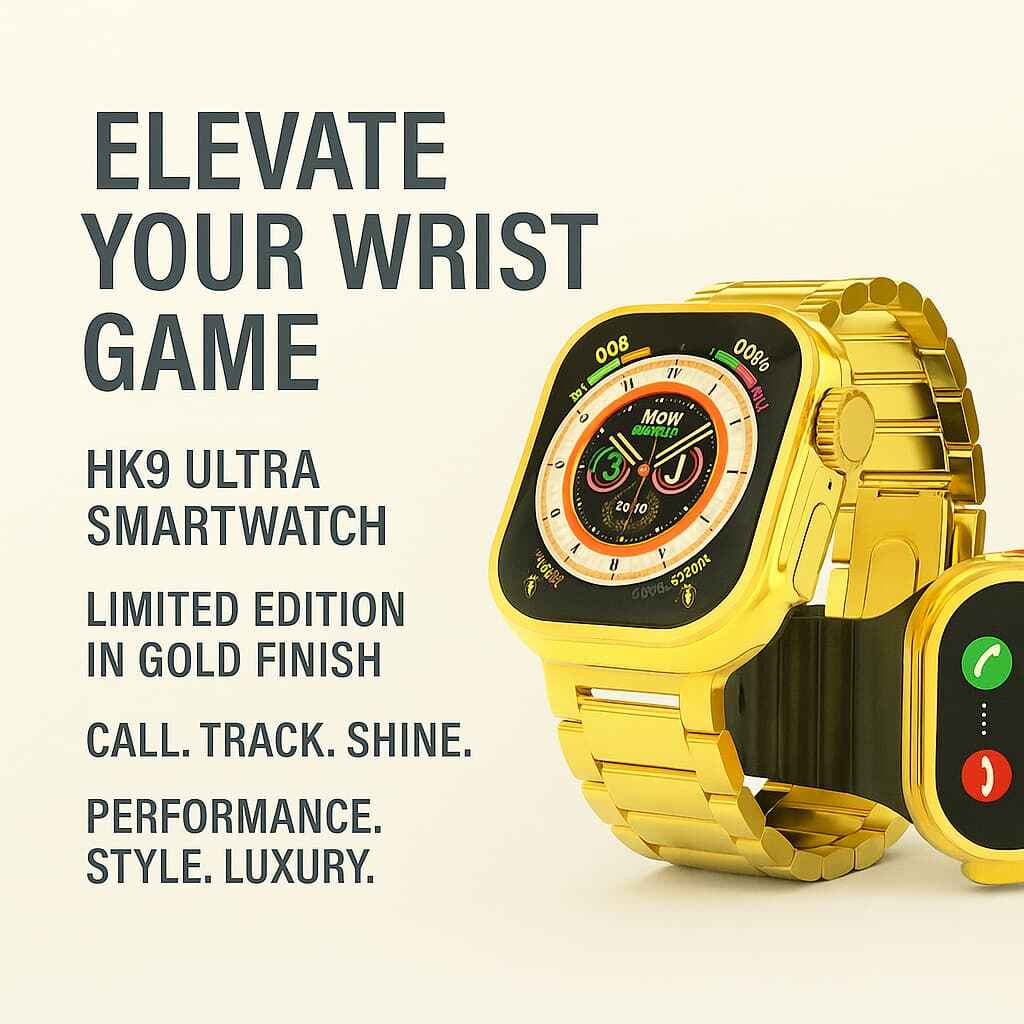 Hk9 ultra smart watch golden edition